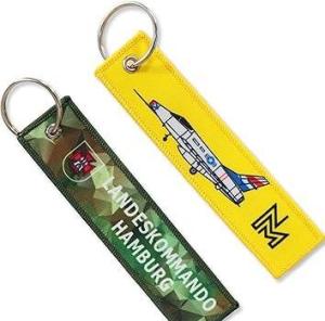 Buy cheap Personalized Airplane Aviation Tags Custom Woven Keychain Promotion Available product
