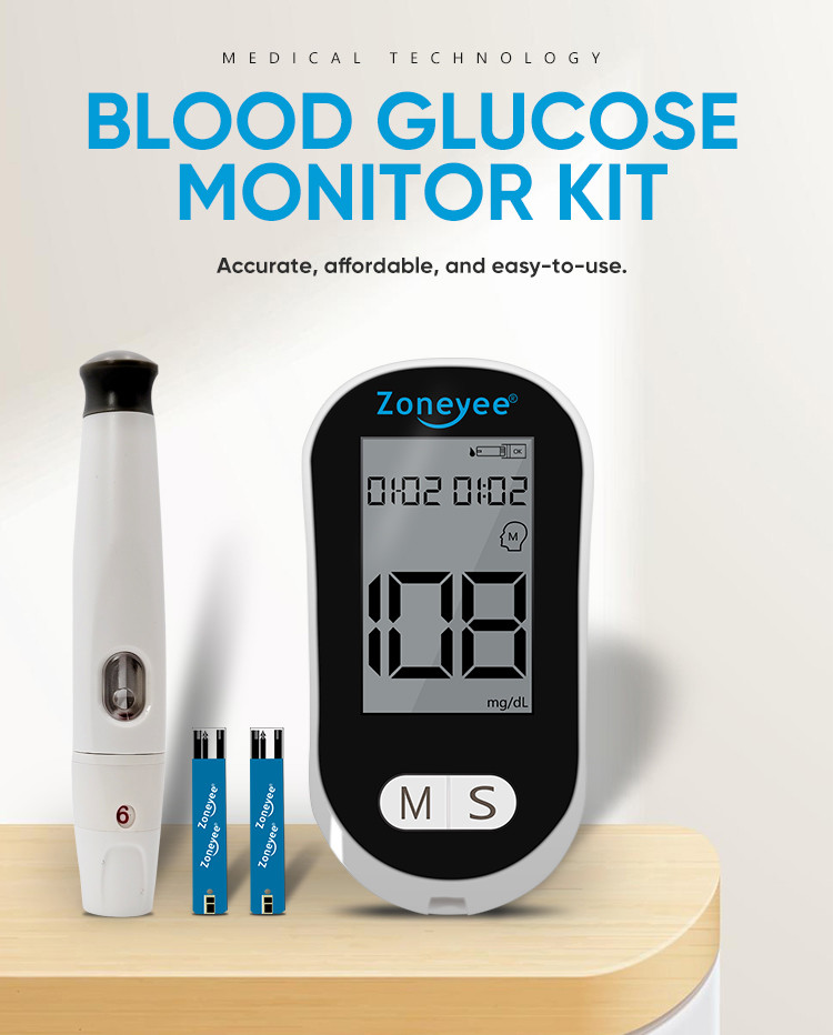 Portable Code Free Digital Glucometer With Small Volume Blood Smart Blood Sugar Monitor Blood Glucose Meter Full Kit