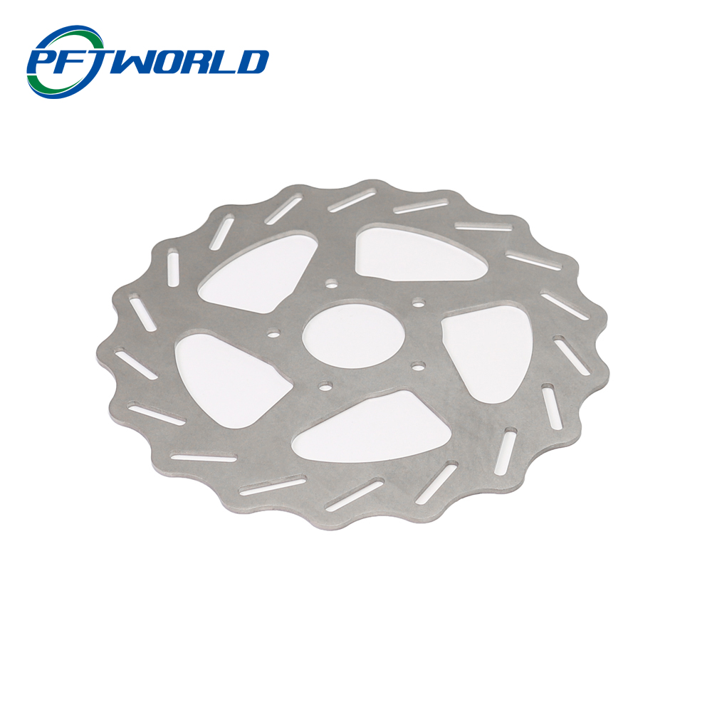 Aluminum parts sandblasting silver white rotary laser cutting