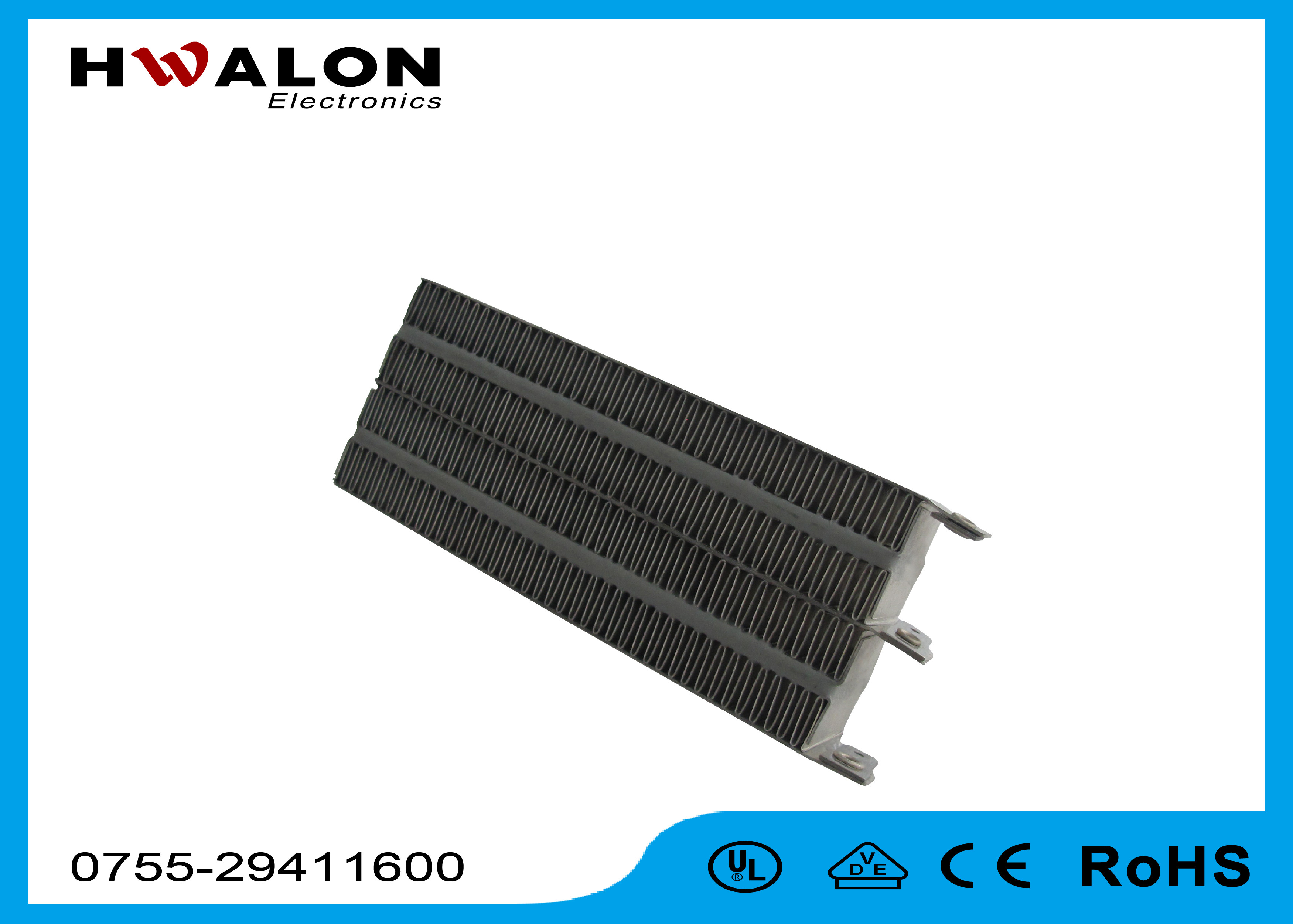 Popular 240 V 900 W PTC Air Heater With Electricity For Electric Car , Wind Speed 4 m / s