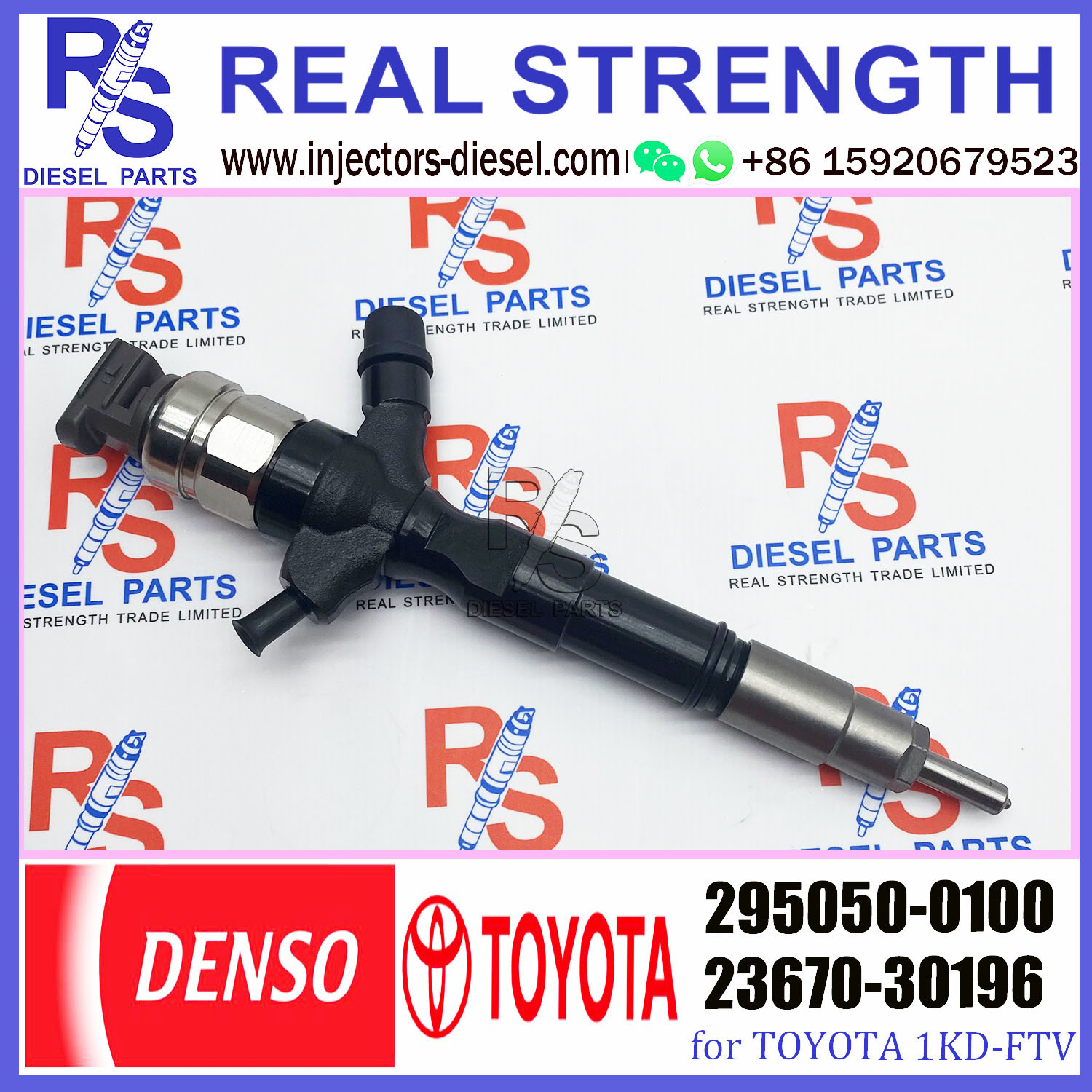 common rail injector 23670-39196 295050-0100 injector for TOYOTA 1KD-FTV KDH201 injector nozzle 23670-39196 295050-0100
