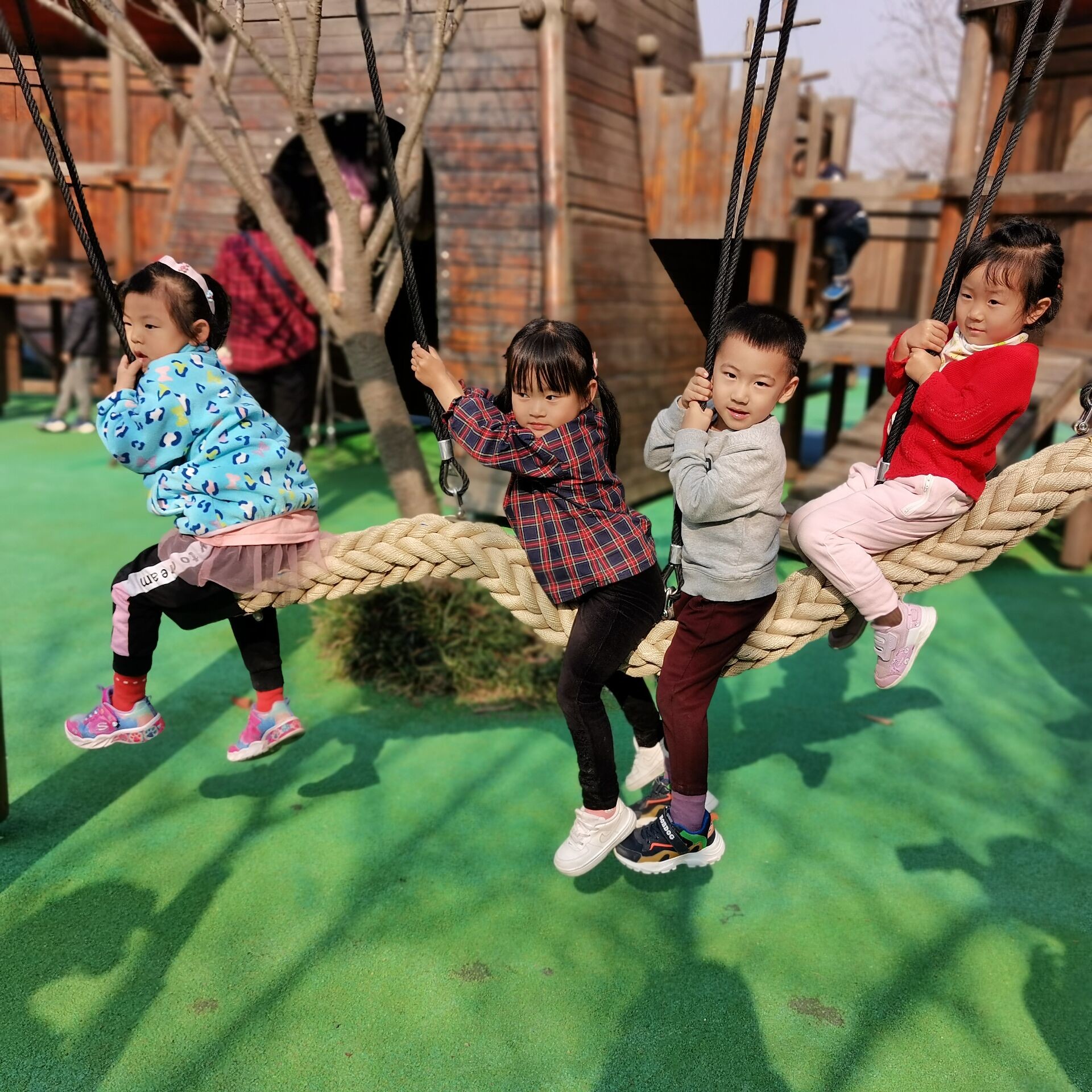 Playground Outdoor Steel Wire Rope Bridge Suspension Rope Bridge