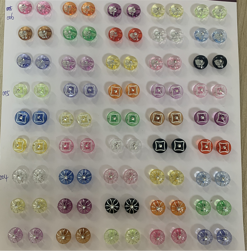 wholesale factory 18L 20L 24L 28L 34L big size plastic ABS coat button combine plastic button