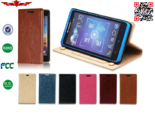 Hot Selling Import PU Flip Leather Cover Cases For Lenovo A390 Durable