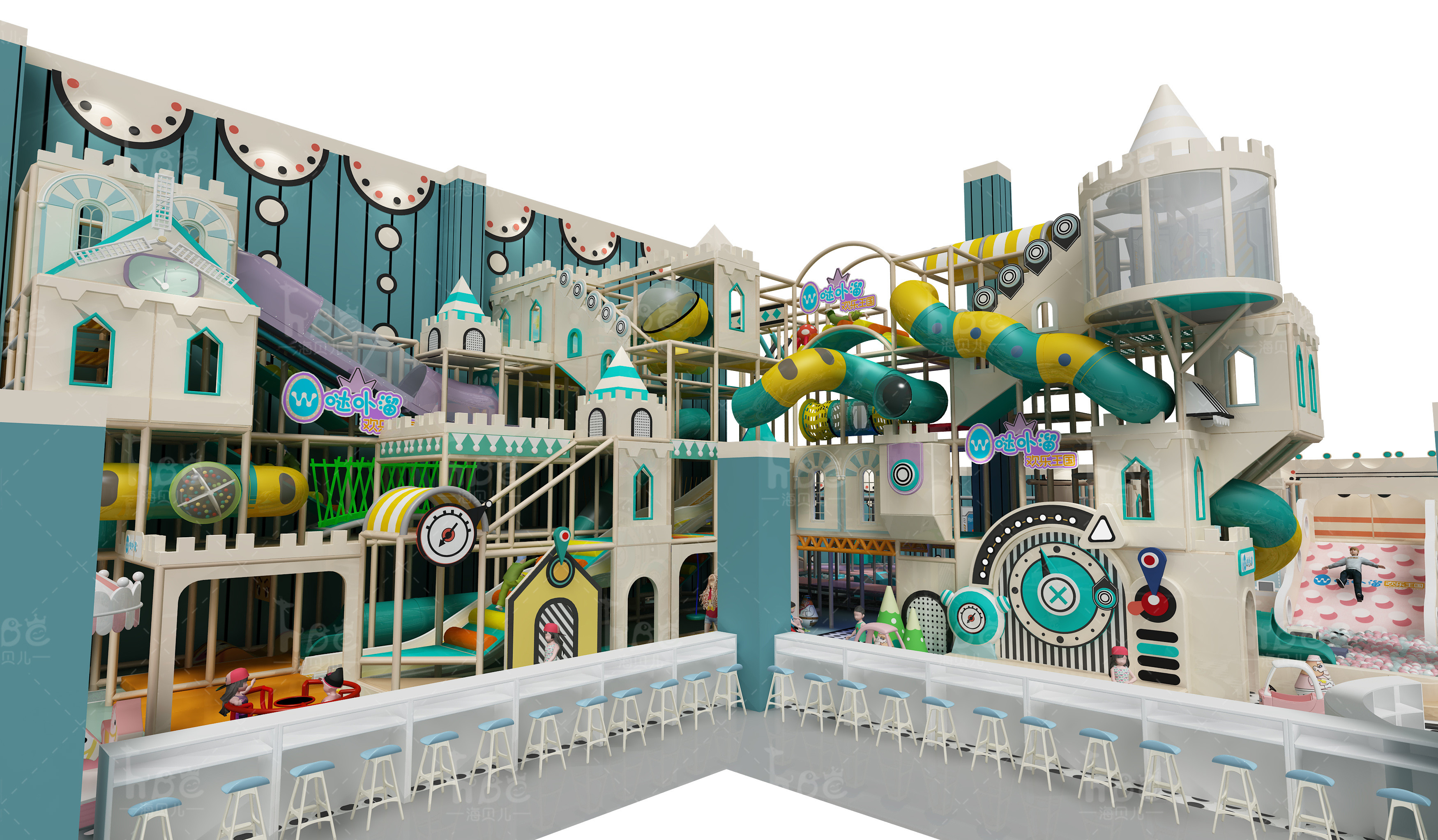 Customized Castle Theme Indoor Playground Structure For Kids Imagination And Play