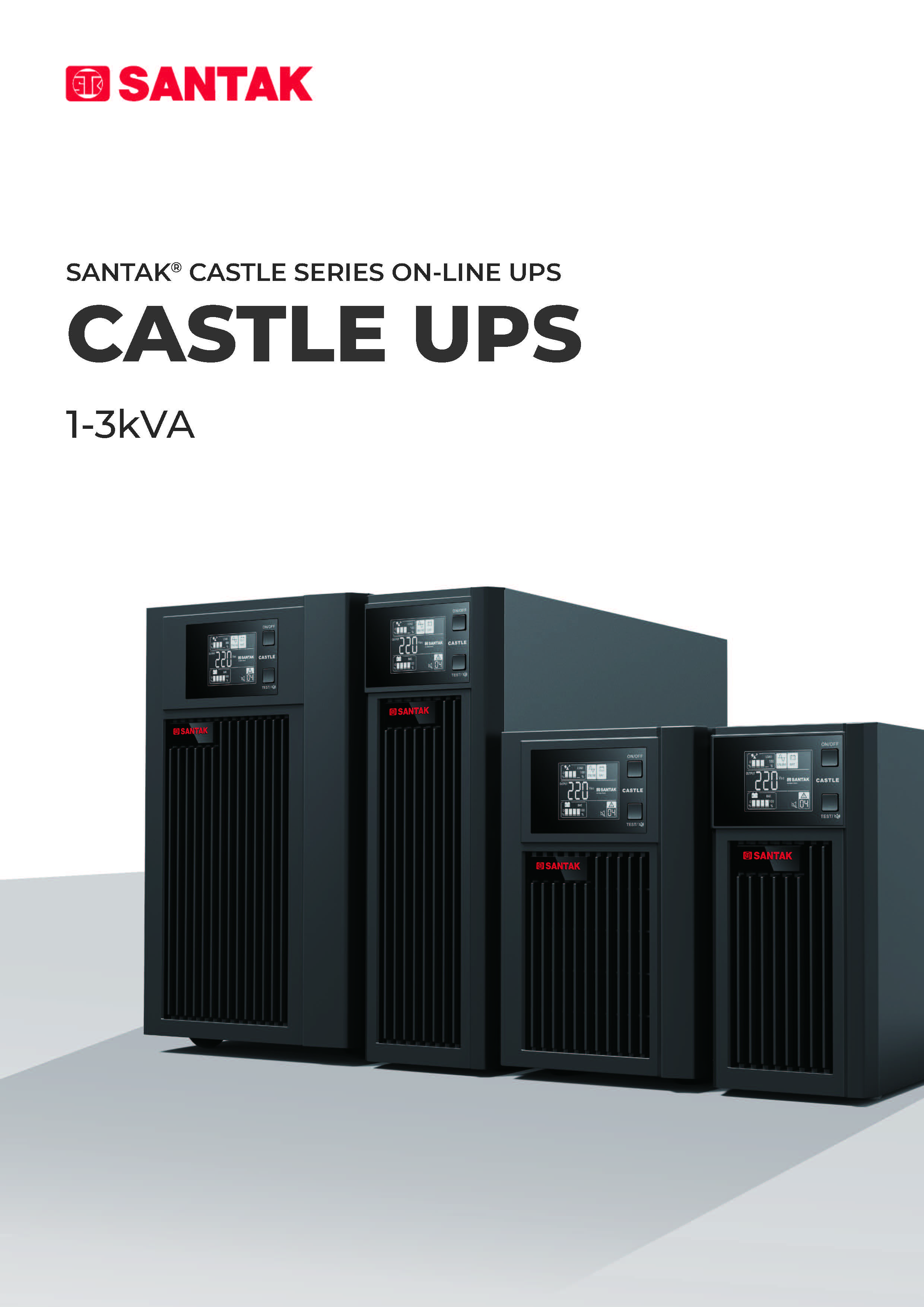 Santak Castle Tower C 1KVA 1KW 2KVA 3KVA 6KVA 10KVA 220V Lead-acid Battery BACKUP POWER UPS