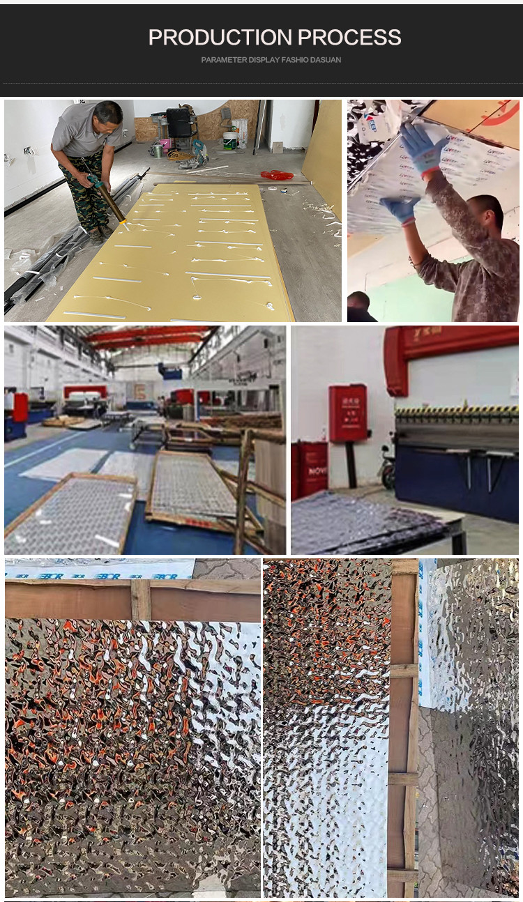 Water Ripple Panel New Design 1220*2440*5/8mm Flame Retardant Bamboo Charcoal Wood Eco-Friendly Square PVC Coated Water Ripple Panel Bamboo Fiber Wall