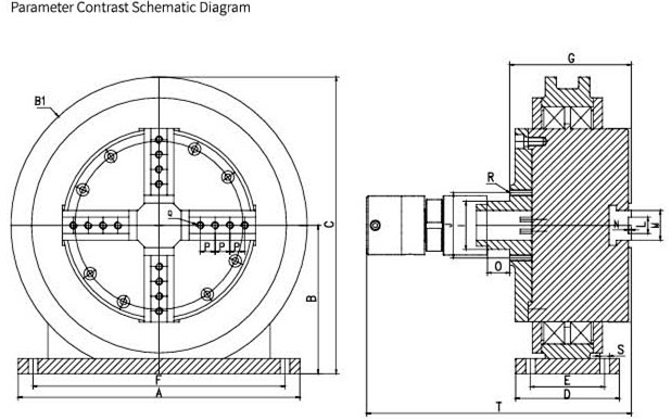 Central Solid Dual Power CNC Lathe Machine 4 Jaw Chuck