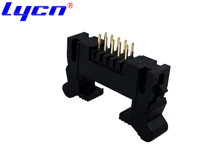 2.0mm Ejector Header 180° DIP 10 Pin Header Connector With Brass Gold Flash