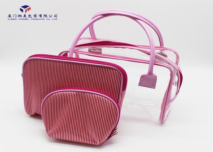 0.5mm Materials Thickness Super Soft PVC Bags Durable PU Leather Handle On Upper