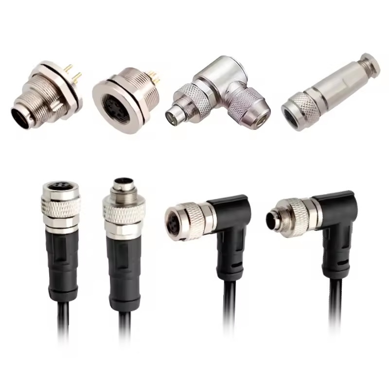 M9 2 3 4 5 6 7 8 Pin Straight/Angle Female/Male Mechanical Cable Plug Field Assembly/Cable Panel Mount Connector