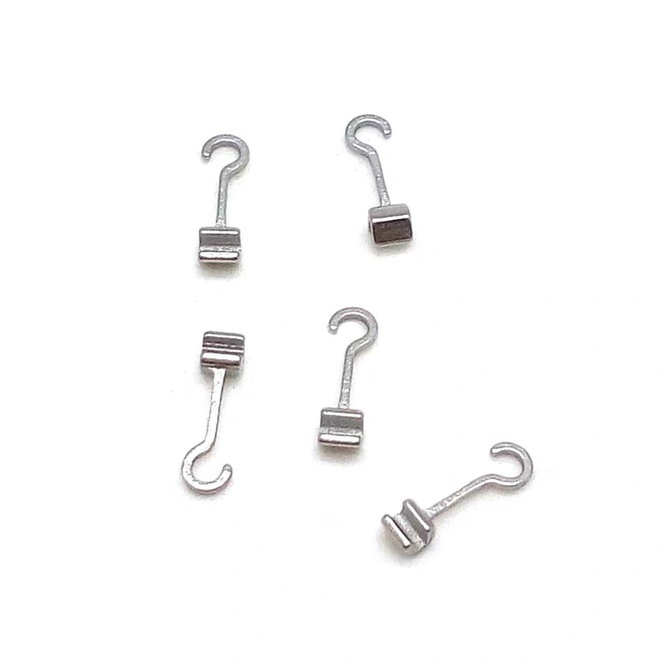 CE Certified Dental Orthodontic Crimpable Hook Long Curved Left Right for Certification MFDS Safety Standard