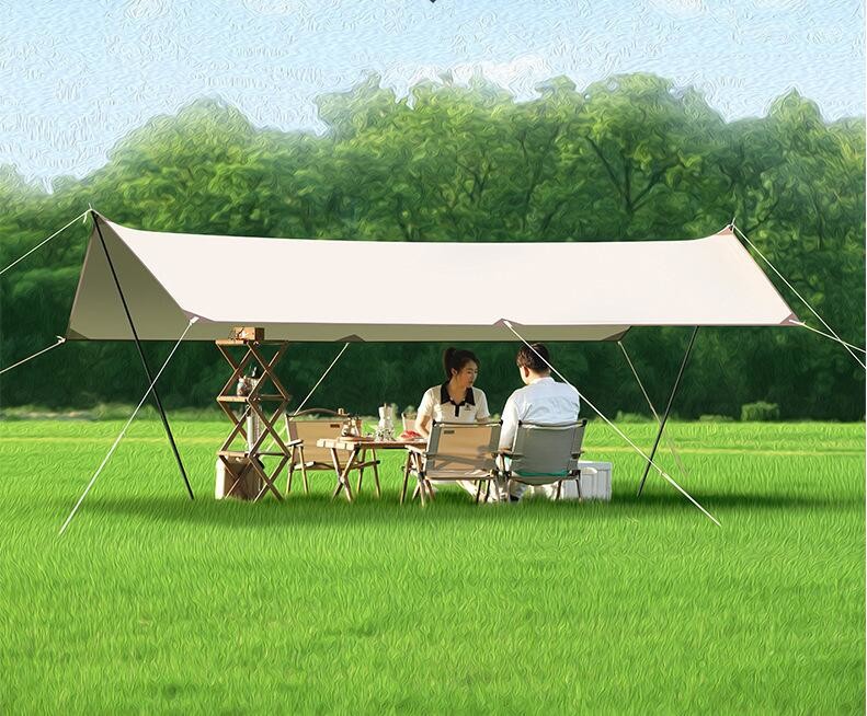 Canopy Tent 10x10, Portable Outdoor Canopy Tent for Parties, Super Large Area Silver Layer Sunshade Wear-Resistant