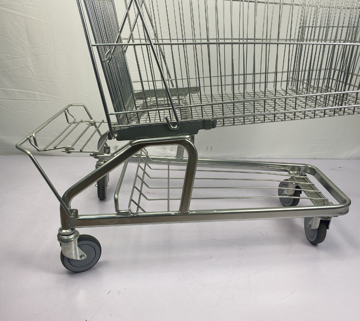 210 Liter German Large Shopping Trolley One Stop Shopping Cart With Foldable Beer Rack