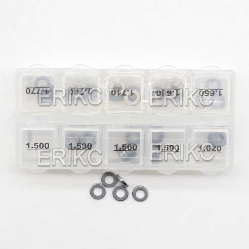 ERIKC Injector Shim B21 Common Rail Adjustment Shim Gasket Kit Size 1.20mm-1.77mm for Denso