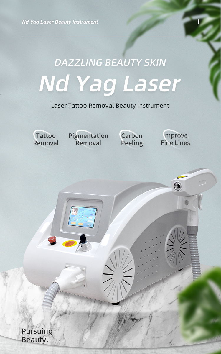 Portable Nd YAG Laser Q Switch Birthmark Chloasma Pigment Tattoo Removal Skin Whting Beauty Machine