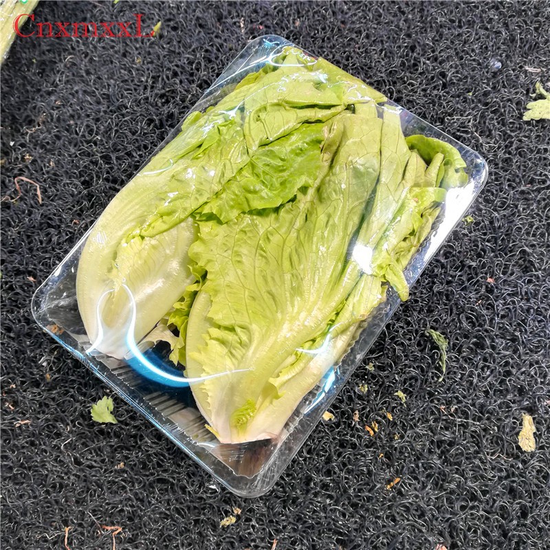 Biodegradable 18cm Clear Plastic Tray Containers 7g Round Salad Packaging