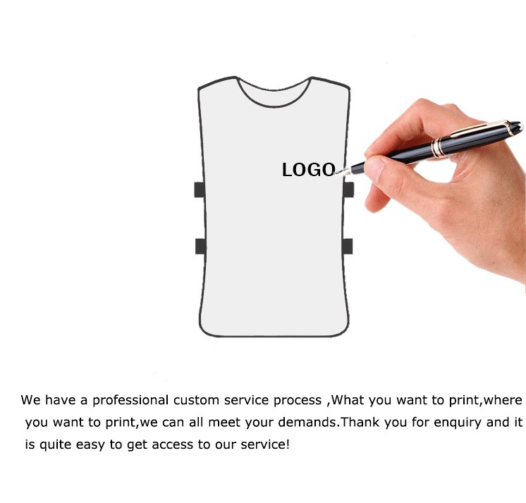 Football uniforms wholesale custom logo printed cheap Pinnies Melee vests Football apiralls wear football training vests against