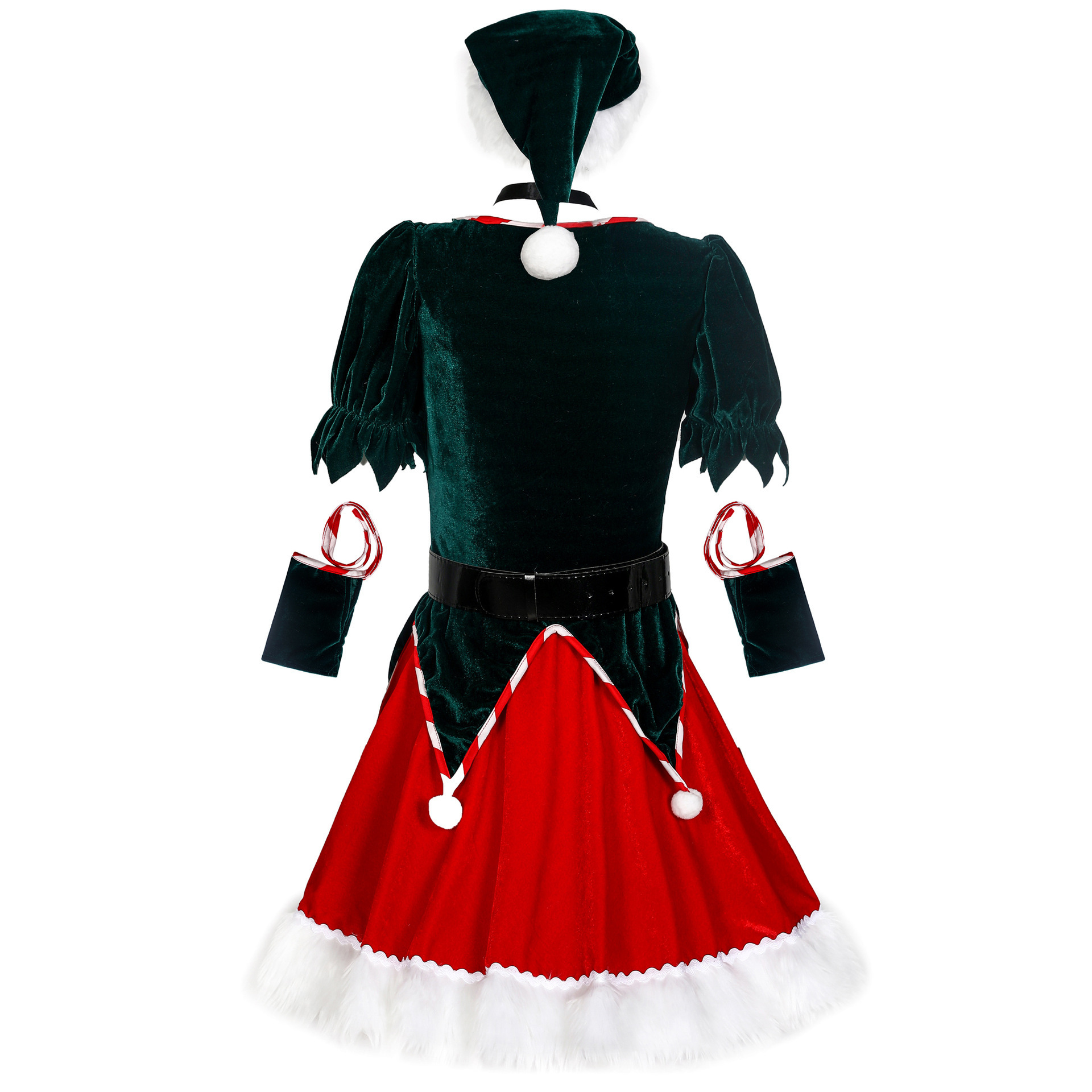 Women's Holiday Party Stage Show Dress and Cosplay Set for Christmas Performance