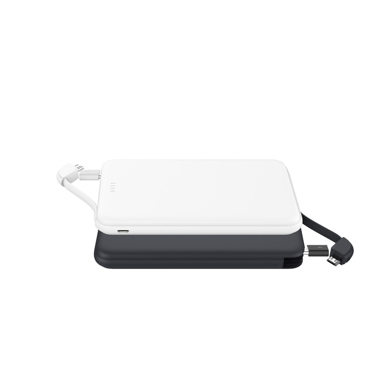 Dual USB Outputs 186g 14mm Inbuilt Cable Power Bank