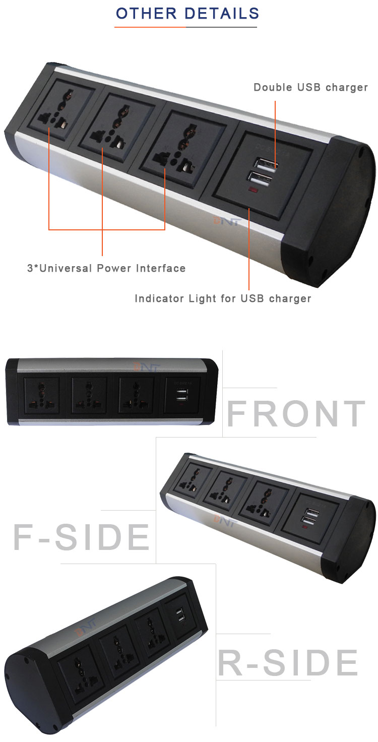 desktop clamp-on ac power outlet and 2.1a usb charging hub with tablet stand