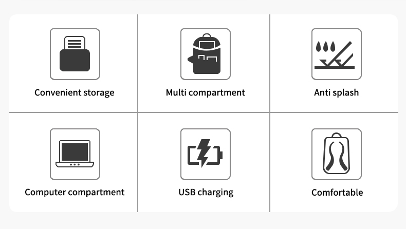 Factory wholesale USB Charging bagpack Notebook waterproof Laptop Back pack leisure travel Backpack bag school backpack