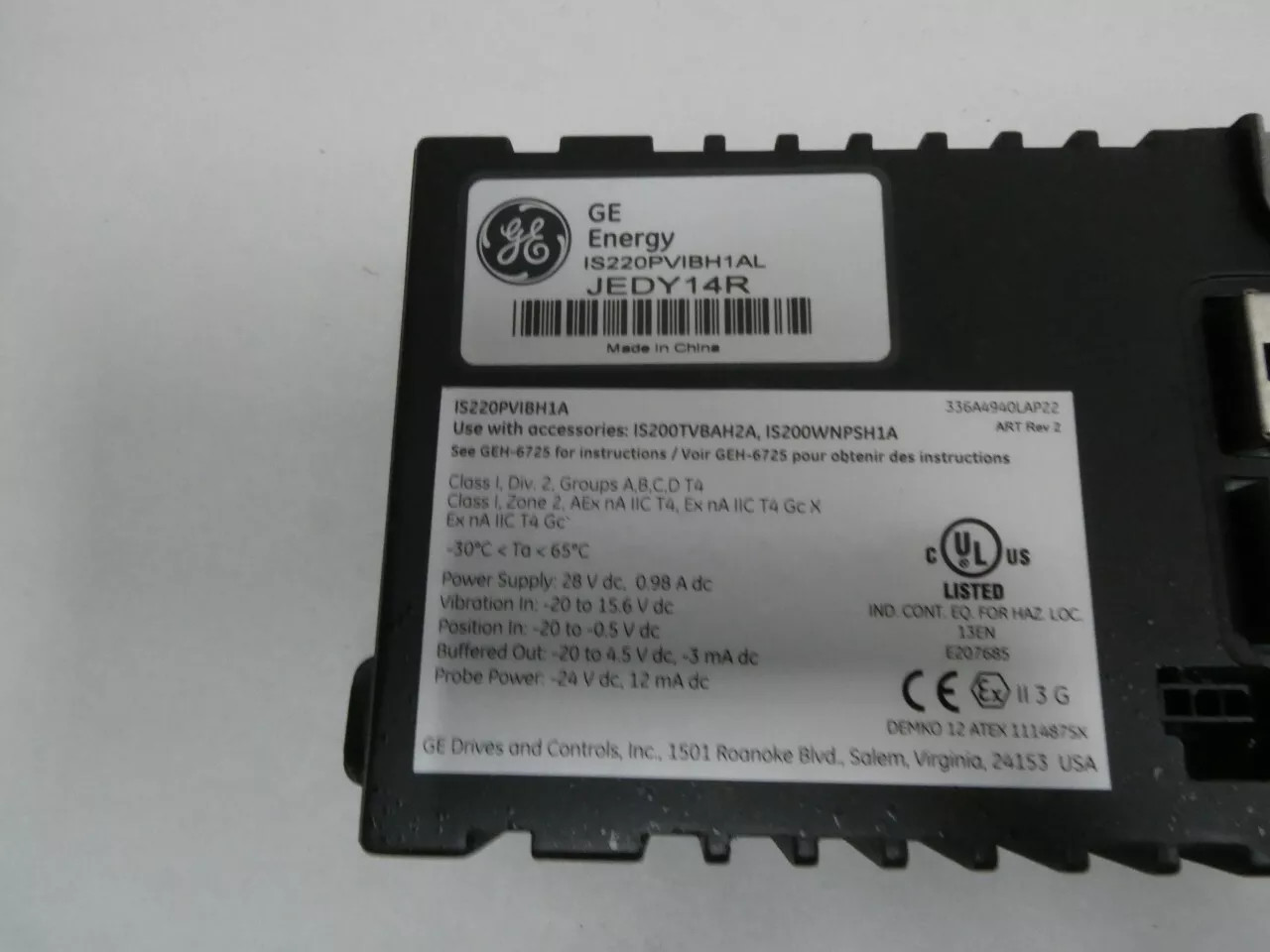 IS220PVIBH1AL General Electric Ge Is220pvibh1a Mark Vie Vibration Module