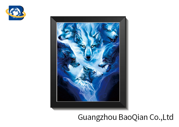 0.6mm PET + 157Gg Coated 3d Wolf Picture , Custom Lenticular Printing