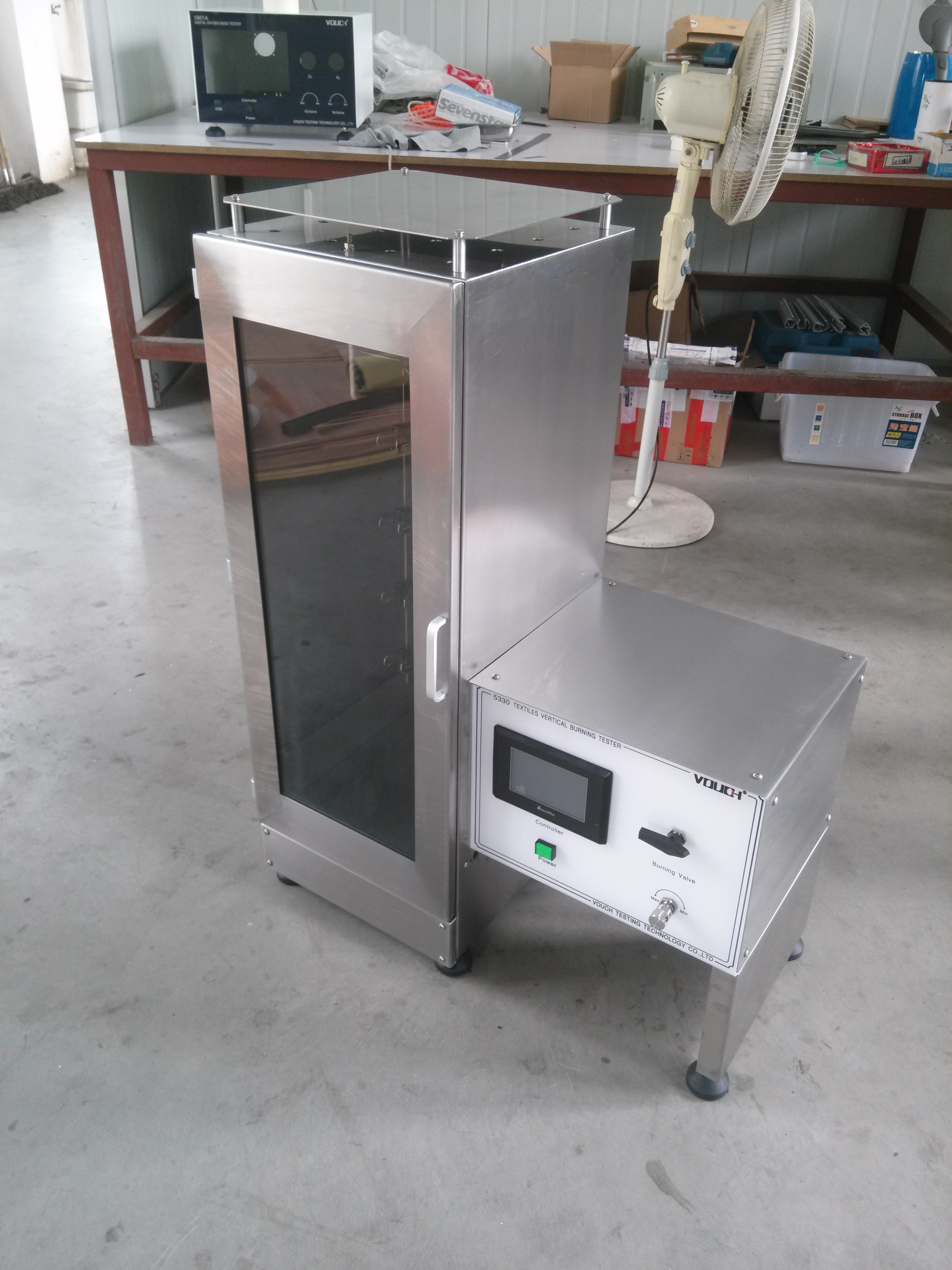 Fabric Products Textile Testing Equipment Vertical Horizontal Flammability Test