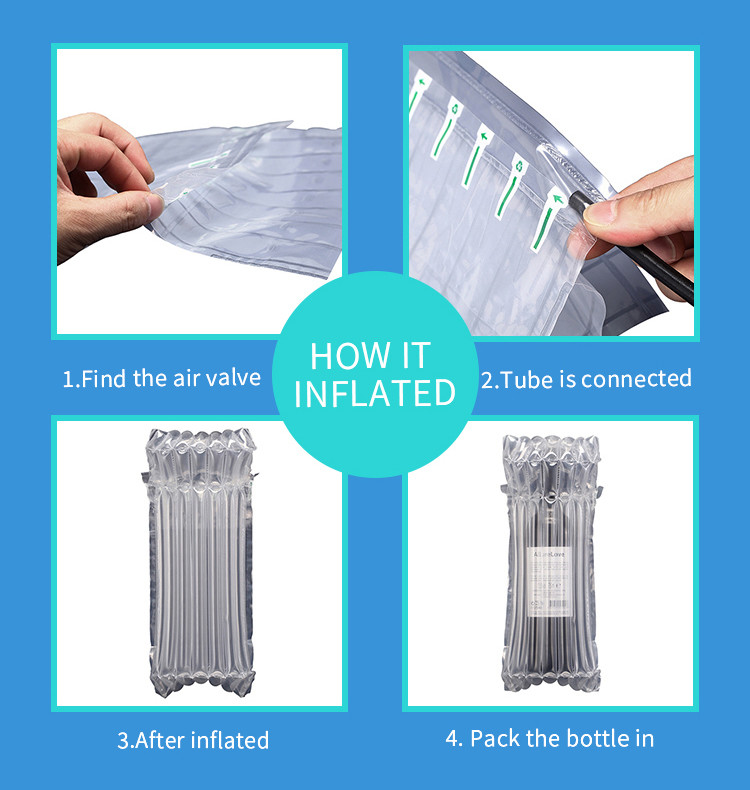 Shock Resistance 100 Microns Air Column Cushion Bag 2cm