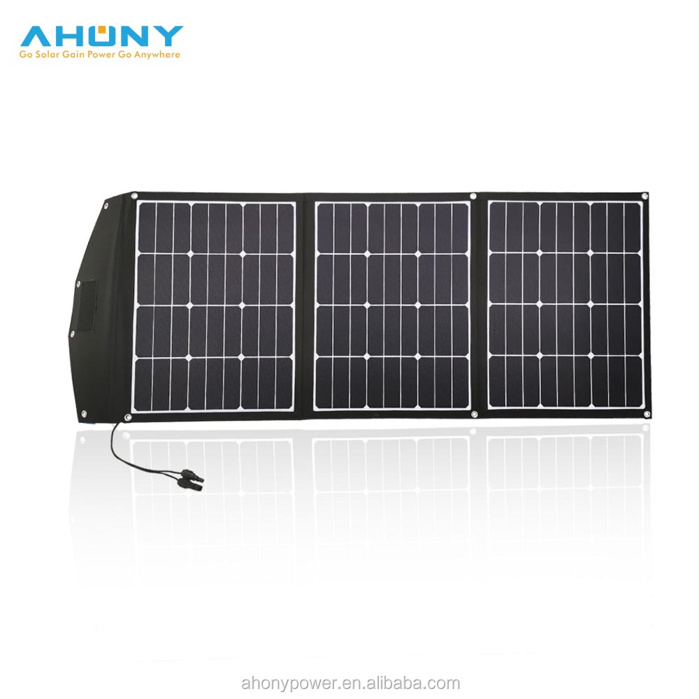 Sunpower 120W Folding Solar Panel Kit Charger Cloth Bag For Camper 4WD Tourers RV