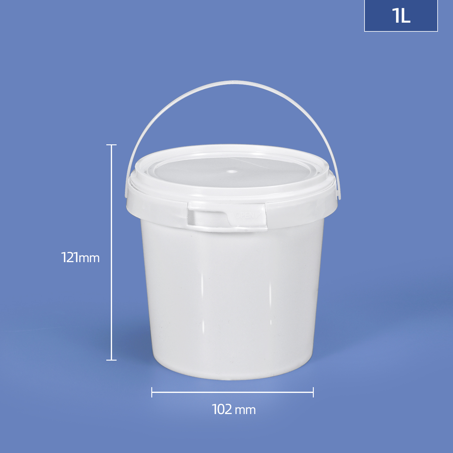 500ml Plastic Food Bucket With Handle for Liquid Honey Yogurt Popcorn Packing Container