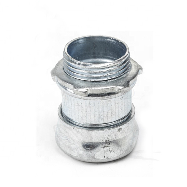 Galvanized Steel EMT Conduit Connector Compression Type