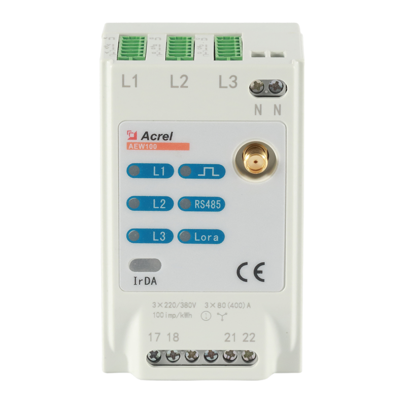Class1.0 50Hz Wireless Energy Meter LORA Kwh Energy Meter With Split CT AEW100-D20X