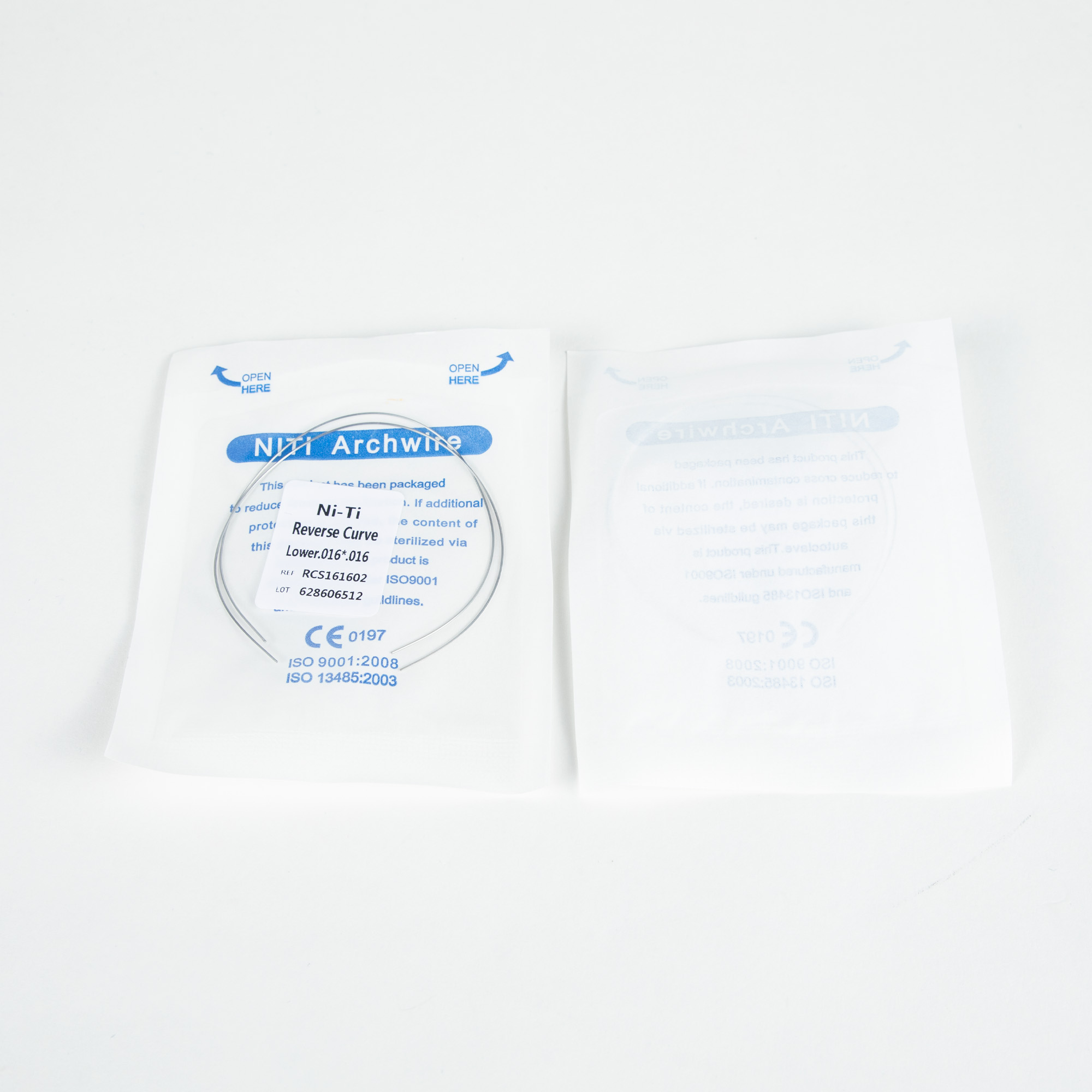 NiTi Rectangular Wires for Orthodontic Treatment Reverse Curve Design and CCC Certification