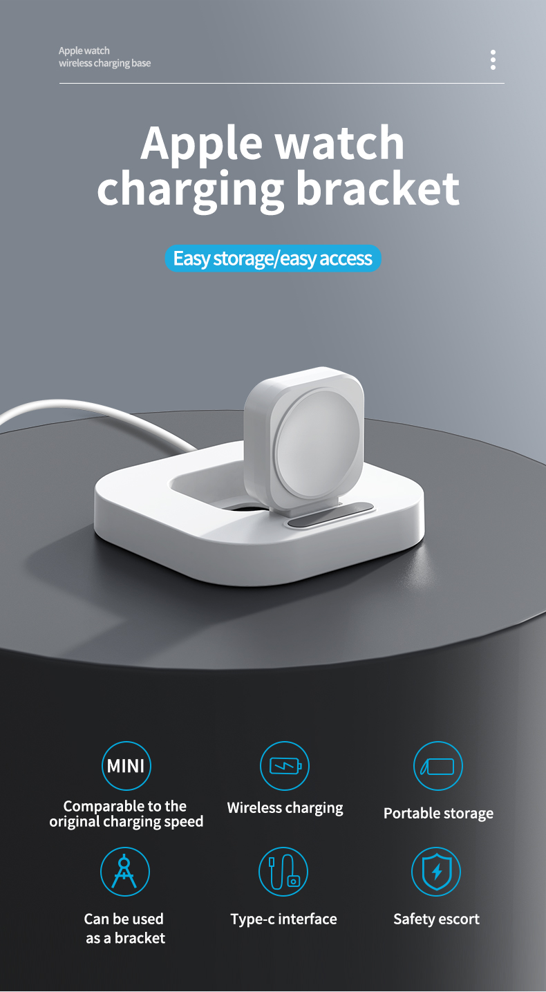 5V/2A Input Voltage and Current Magnetic Fast Wireless Charging Qi For Smart Watch iWatch