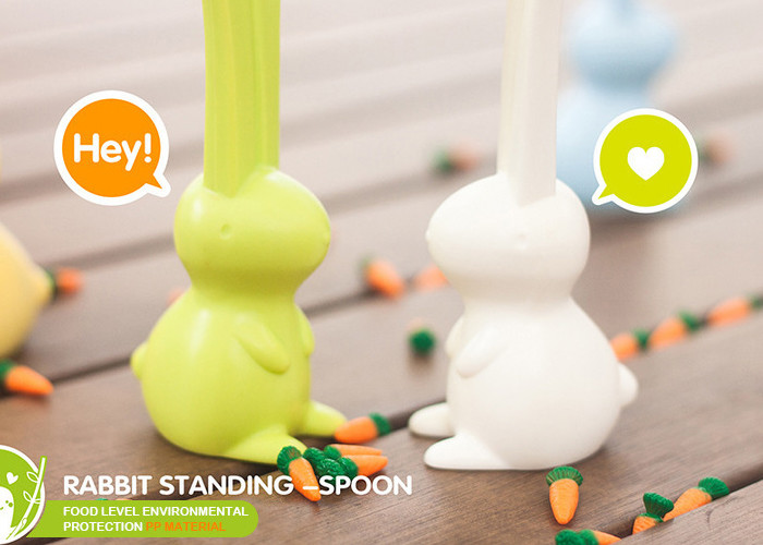 Puting Rice Paddle Meal Spoon Cute rabbit Shape Ladle Non Stick Kitchen Tools customized Green blue