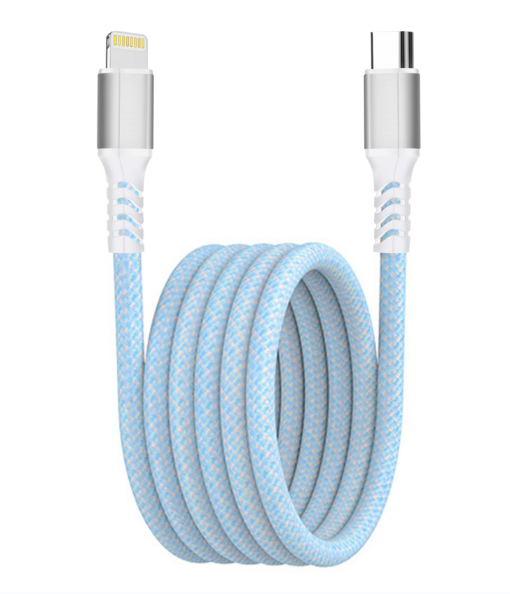 Magnetic Type C To Type C 60W / 100W Nylon Braided Data Cable Iphone Charger Cable