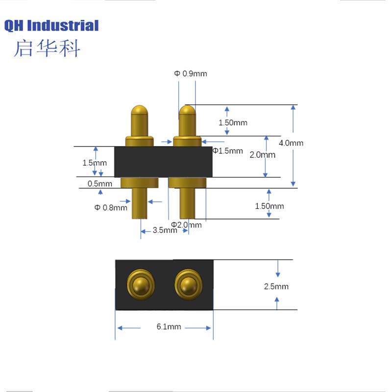 2Pin 3.5mm Pitch Turkey  For Pcb Magnetic spring loaded pin Usb Connector 4Pin spring loaded pin Magnetic Connector