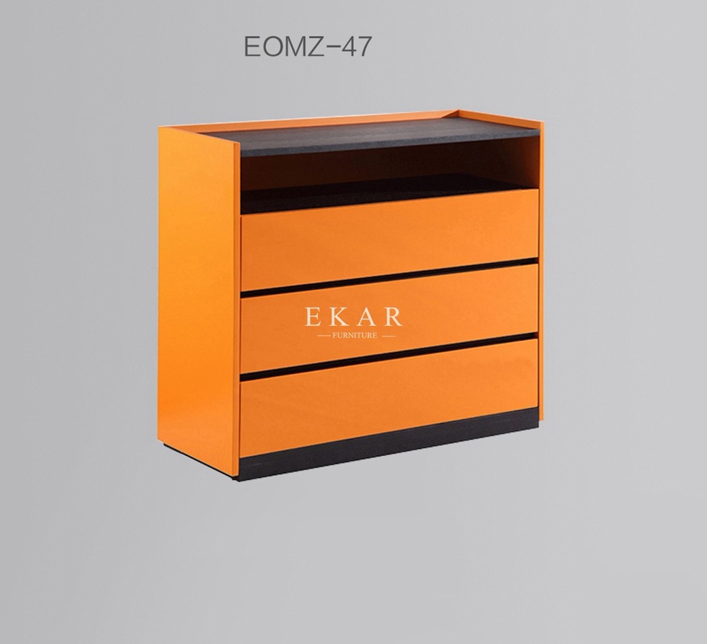Colorful Storage Cabinet Wooden 3 Drawer Chest