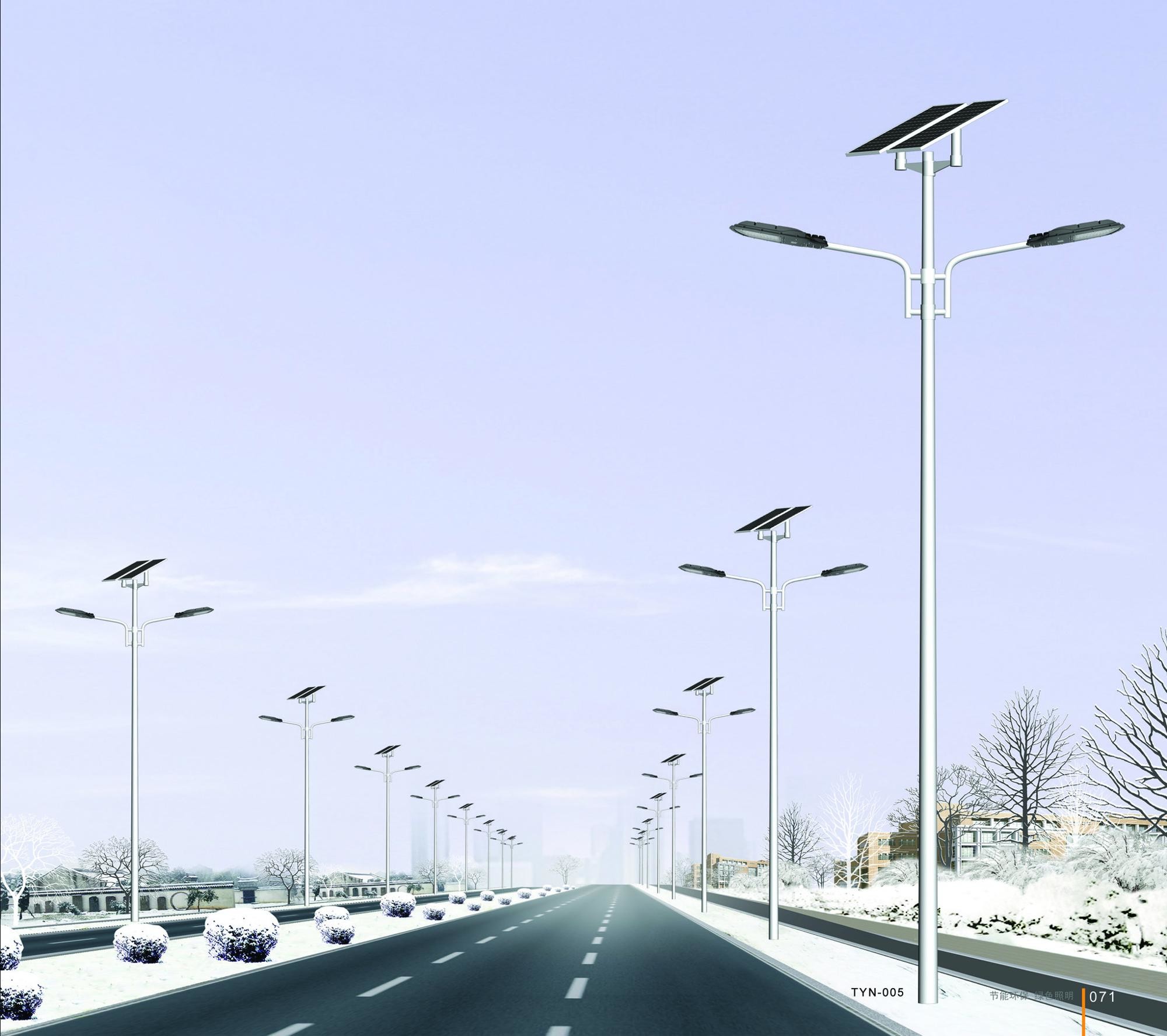 Outdoor Double Arm Solar Street Light With Lithium Ion Battery 30w 40w