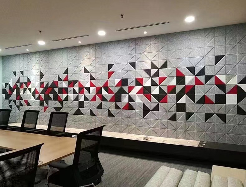 Eco Friendly Felt Polyester Fiber Acoustic Panel 9mm 12mm