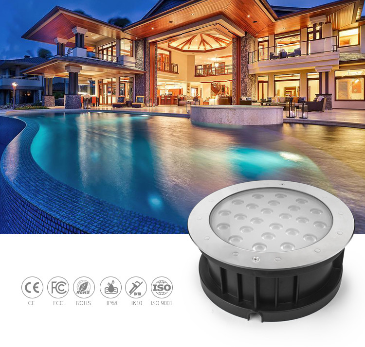 Anti Corrosion Underwater LED Spotlights 36w Ss316l Color Changing Rgb External Control