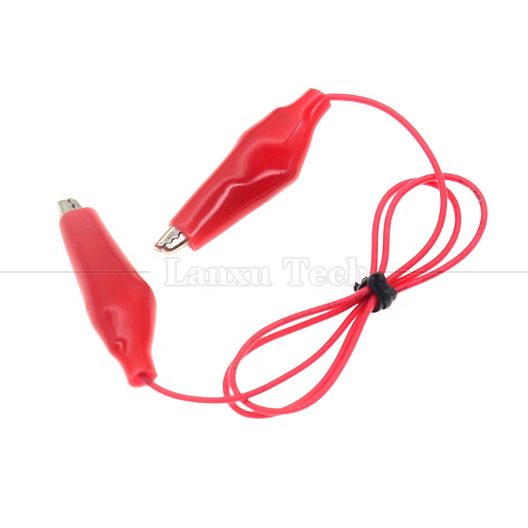 Black Red Electrical Alligator Crocodile Clamps Clips Battery Power Test Cable
