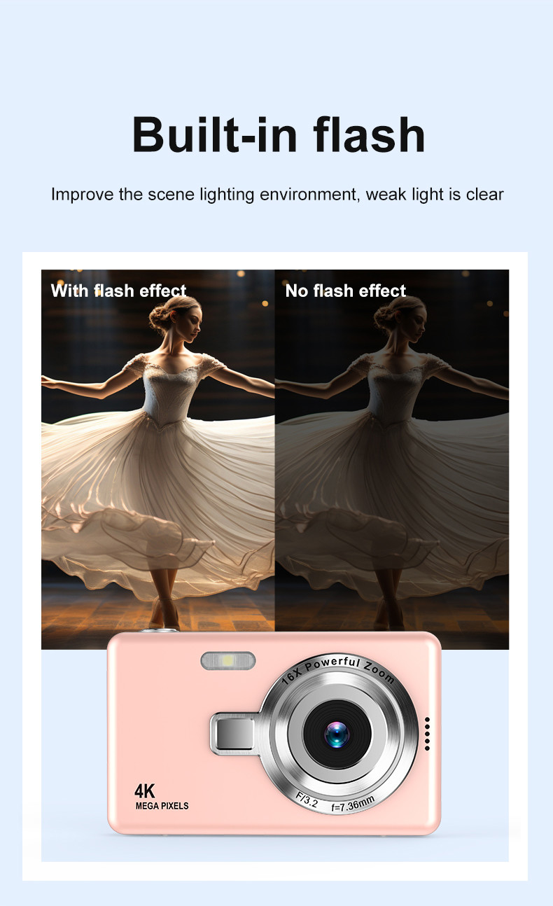 2.4 Inch Digital Video Camera Camcorder Thermal Printer 800mAh