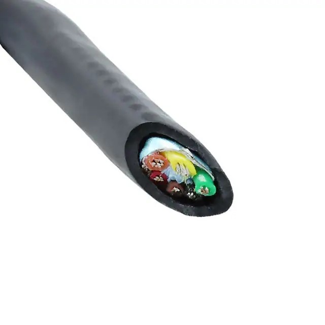 25096 Bk199 Alpha Wire Cable 6cond 24awg Blk Shld Feet