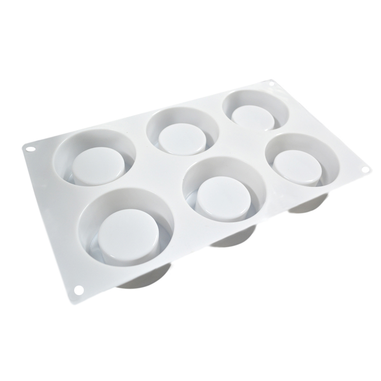 Customized Silicone Cake Mold Handmade 6 Cavities Candle Shape For Baking