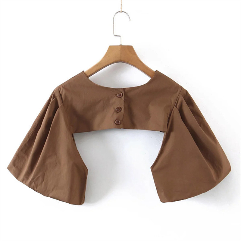 Vintage Senior Light Luxury Temperament Sling Suit Dark Brown Fake Two Piece T Shirt