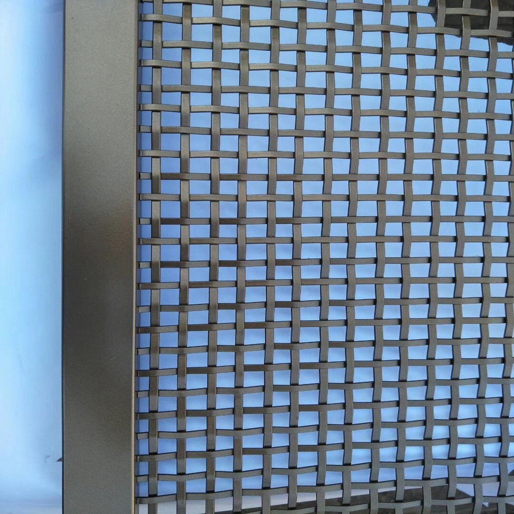 Decorative Metal Crimped Flat Wire Screen Mesh For Cabinets