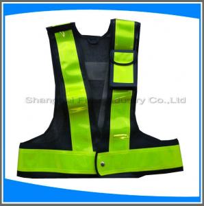 China LED traffic safety vest with pocket on sale
